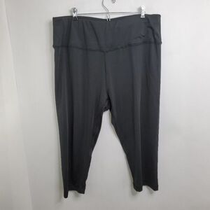 Zerdocean Leggings 2X Crop Capris Workout Yoga Pants Black Plus Size